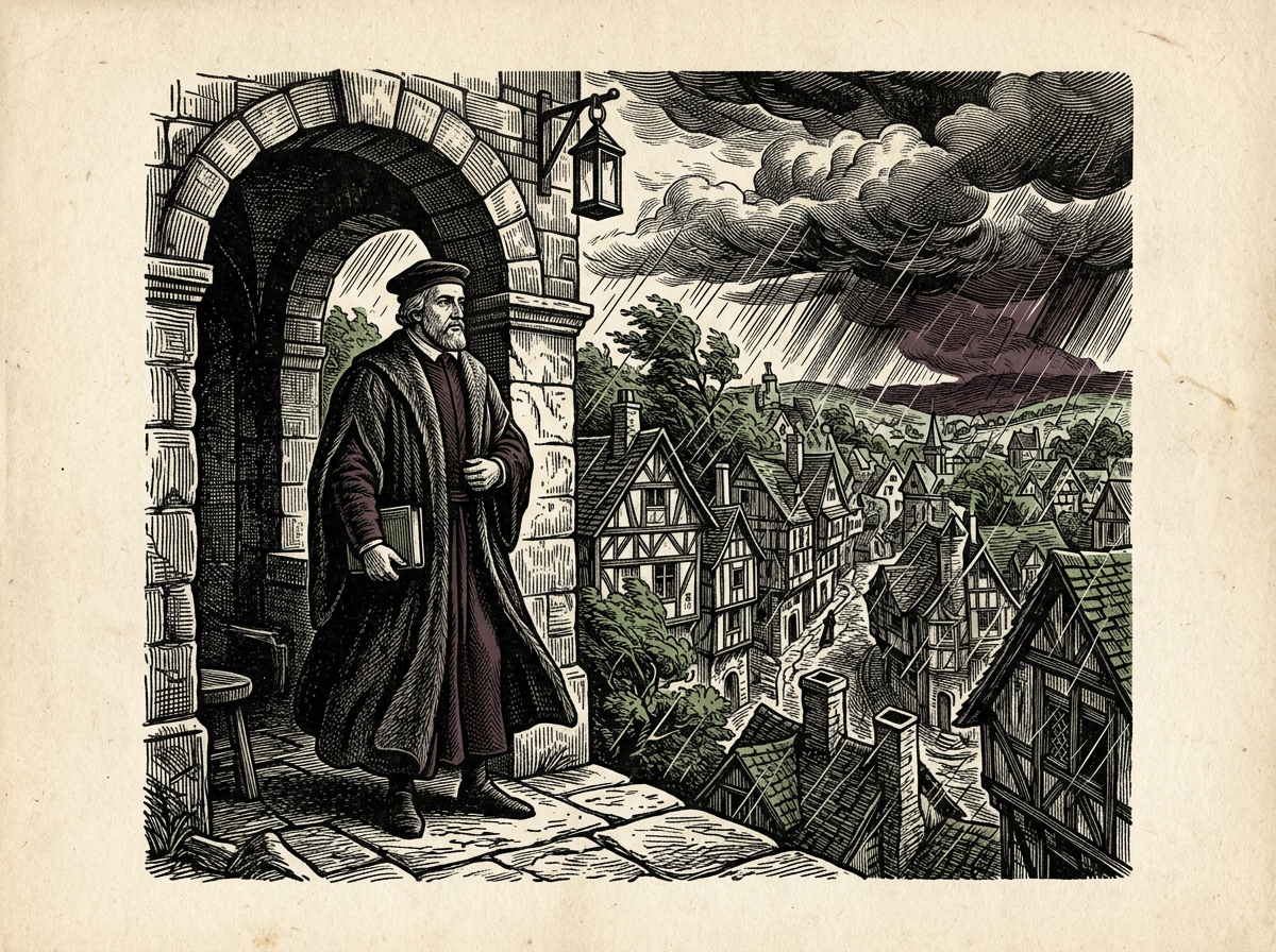 Editorial woodcut-style illustration for the dispatch “Sorting what we control remains self-help's most enduring mental discipline.”, from The Bend Index, filed under cognitive appraisal: internal control.